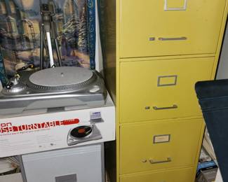 4 Drawer File Cabinet - Storage Containers - Record Player