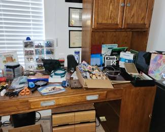 Desk Unit - Office Supplies - VHS Tapes