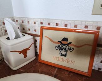 There is a bathroom in Longhorn Decor