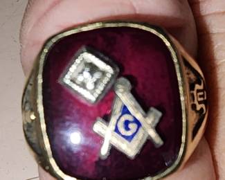 Masonic 10kt Ring