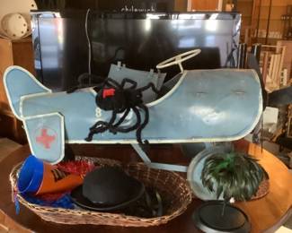 Metal Airplane Kiddie Car