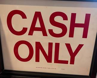 We are cash only 😀