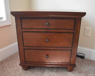 Aspen Home Oxford Three Drawer Night Stand with Power Strip