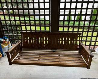 Very Nice Wooden Porch Swing