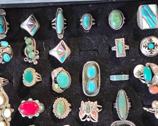 Assorted Turquoise rings 