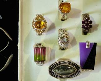 Assorted Sterling rings 