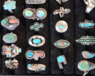 Assorted Turquoise rings 