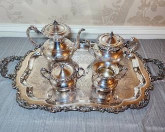 Lot 6 - Community "Ascot" Silverplate Coffee / Tea Set