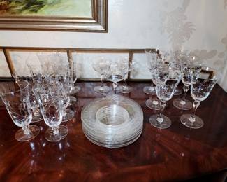 Lot 9 - Heisey "Peachtree" Cut Crystal