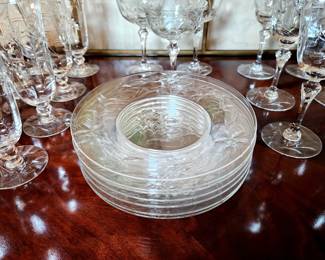 Lot 9 - Heisey "Peachtree" Cut Crystal