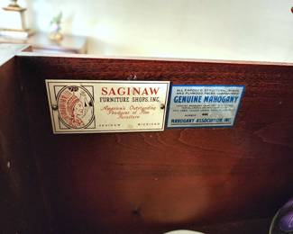 Lot 16 - Saginaw Mahogany Breakfront Cabinet