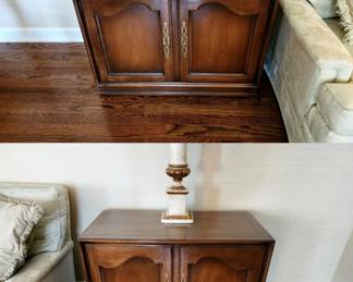 Lot 17 - Pair of Drexel "French Accent" End Table Cabinets