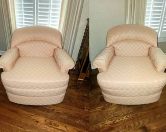 Lot 20 - Pair of Sherrill Upholstered Swivel Armchairs