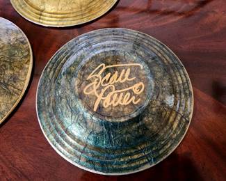 Lot 28 - Scott Potter Floral Decoupage Plates