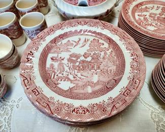Lot 33 - Churchill Pink Willow Dishes
