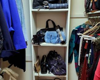 Lot 54 - Ladies' Closet Lot (12/Large - clothes, purses, and other accessories)