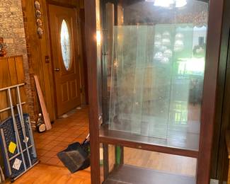 Curio w glass shelves