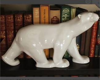 Lot 009   
White Polar Bear Porcelain Figurine by Imperial Lomonosov Porcelain Factory