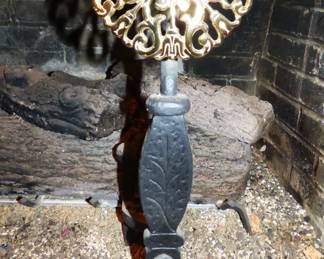 One of the Pair of Virginia Metalcrafters Andirons