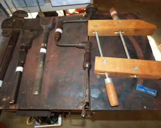 Brace & Bit, Wrenches, Wood Clamp