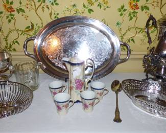 Silverplate items, Antique German Chocolate Set