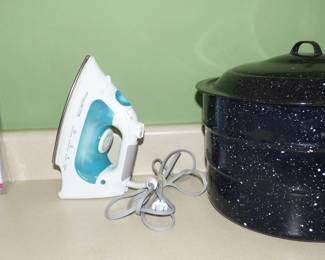 Graniteware Canning Pot, Rowenta Iron, Refrigerator Water filters