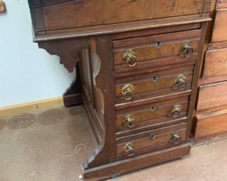 	Victorian Freestanding Davenport Desk w/Stool & Art Supplies
