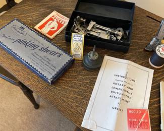 Antique sewing machine accessories