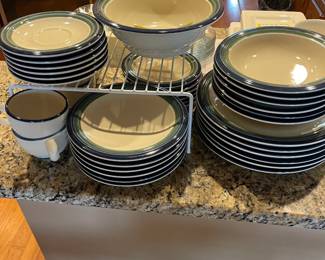 Pfaltzgraff Ocean Breeze Service for 6 with vegetable bowl