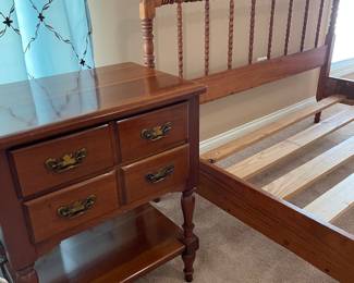 Cherry Jenny Lind full bed with nightstand