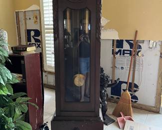Needs some TLC definitely project furniture Antique German grandfather clock
