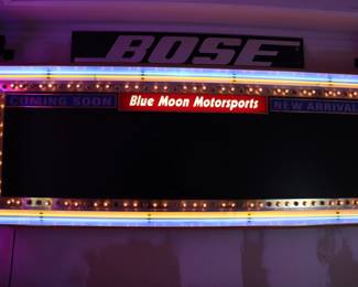 Extra Large Vintage Bulb Lighted Neon Advertising Sign