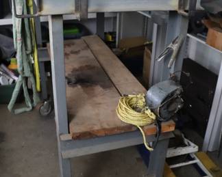 Solid Rolling Metal Top Work Table by Outdoor Designs Inc.