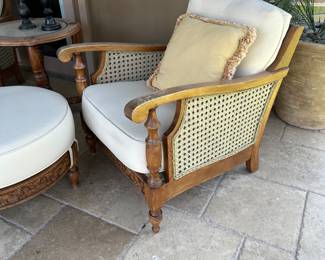 Brown Jordan outdoor wicker chairs and ottoman, 3 chairs 2ottoman $1500