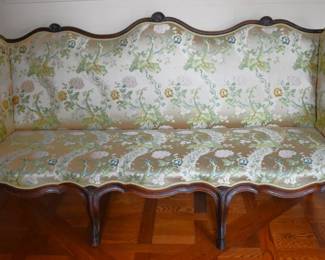 18th Century French Louis XVI Sofa With Silk Upholstery