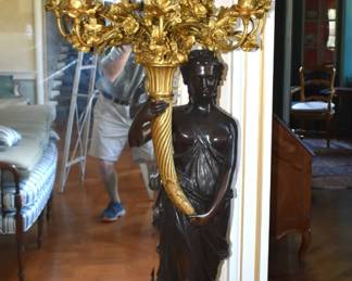 Exceptional 19th Century French Gilt Bronze Torchere
