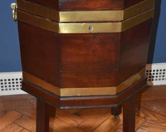 18th Century George III Mahogany Brass Banded Cellarette