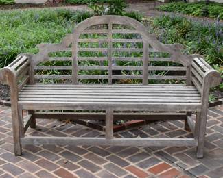 Pair Of English Teak Luytens Style Garden Benches
