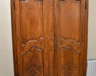 Handsome 18th Century French Provincial Fruitwood Armoire