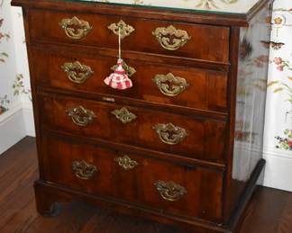 George II English Walnut Bachelor's Chest
