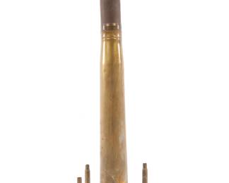 Trench art lamp base