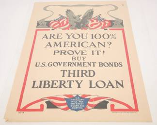 WWI- Original War Bonds Poster #2- 1918- Joseph Stern