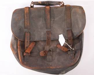 Civil War 3-strap leather satchel 