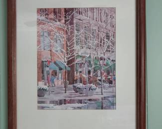 Water color of the street in Denver.