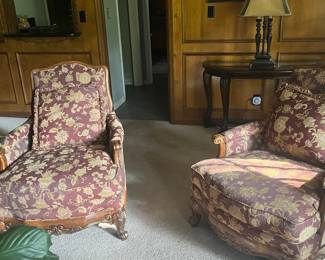 2 chairs, down feather filled