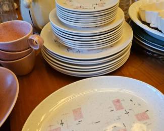 Vernonware Tickled Pink dinnerware set.