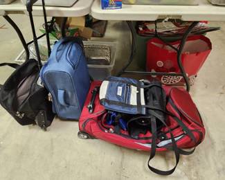 suitcases, carrying cases