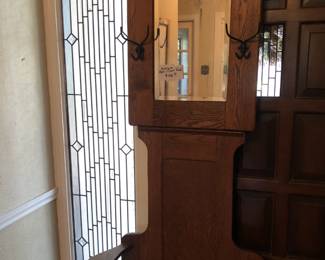 Antique Hat/Coat Bench