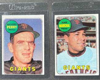 #485: Gaylord Perry and #370: Juan Marichal. Both San Francisco Giant teammates were elected to the HOF, Marichal in 1983 and Perry in 1991.