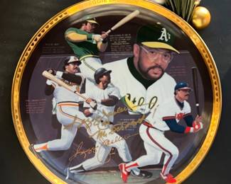 Autographed Reggie Jackson Sports Impression 10" HOF Commemorative Plate with inscription “Mr. October.” In original box.
Great Gift Idea!